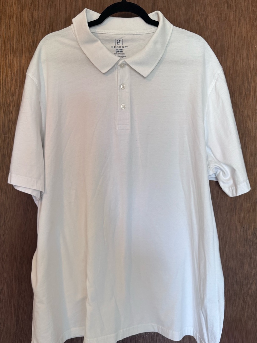 3XL White Short Sleeve Polo